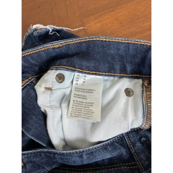 American Eagle Denim Shorts Size 00 - Picture 5 of 7